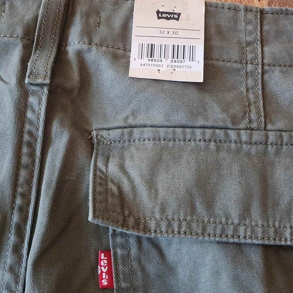 Levi's '94 Baggy Cargo Pants Mens 32 Green Adjustable Hem Workwear